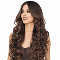 Brown Curtain Bangs Wig