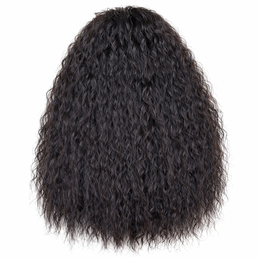 Dark Brown Curly Headband Wig
